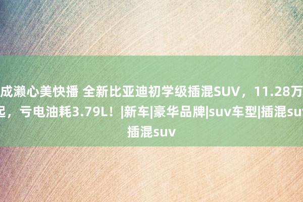 成濑心美快播 全新比亚迪初学级插混SUV，11.28万起，亏电油耗3.79L！|新车|豪华品牌|suv车型|插混suv